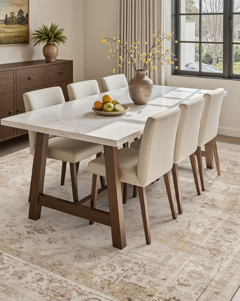 Selene Collection | Washable Area Rug with Non-Slip Backing | Cozy Comfort for Living Rooms and More