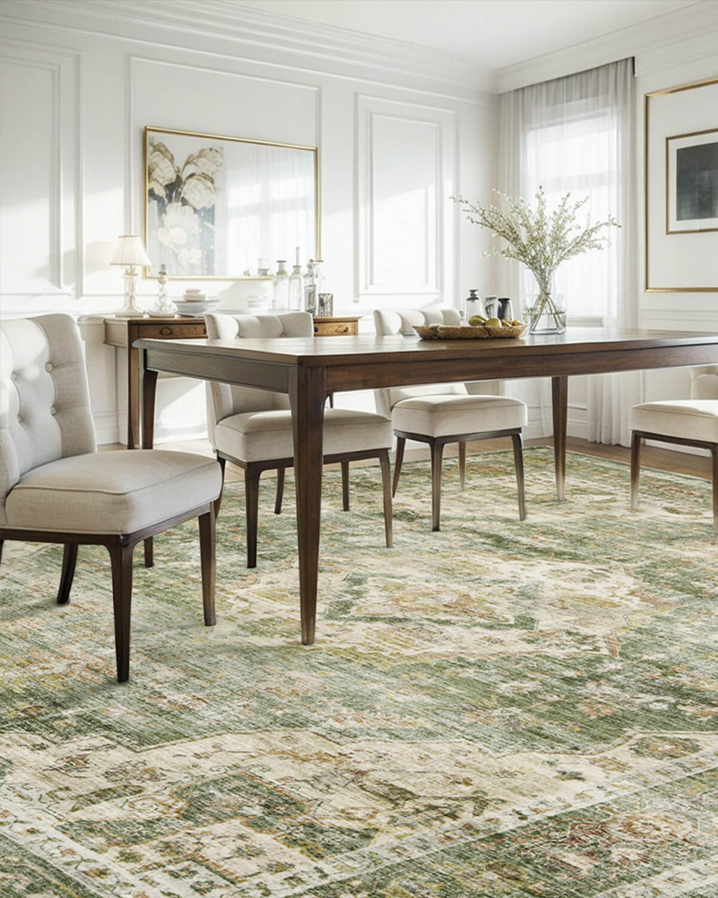 Selene Collection | Washable Area Rug with Non-Slip Backing | Eco-Friendly Design for Ultimate Comfort in Living Rooms