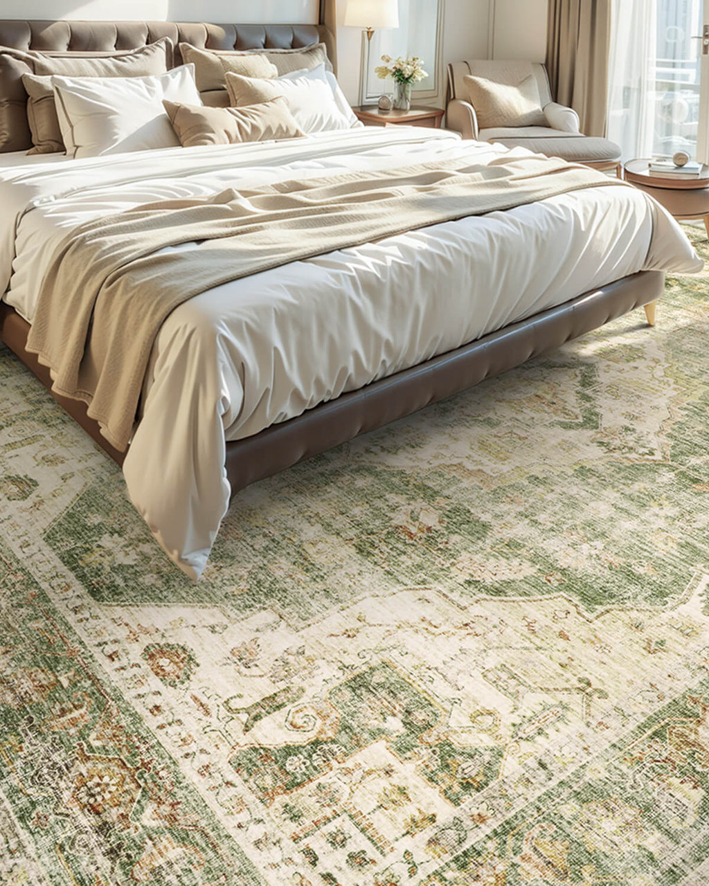 Selene Collection | Washable Area Rug with Non-Slip Backing | Eco-Friendly Design for Ultimate Comfort in Living Rooms