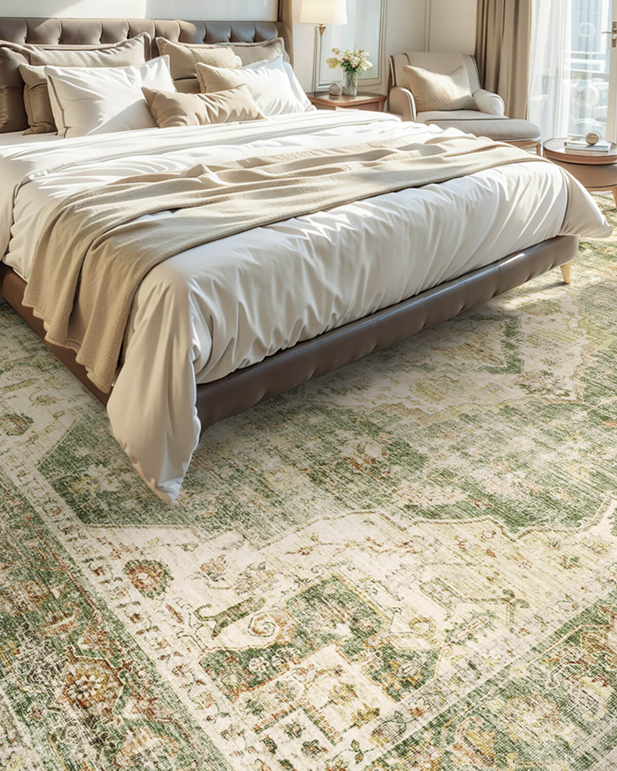 Selene Collection | Washable Area Rug with Non-Slip Backing | Eco-Friendly Design for Ultimate Comfort in Living Rooms