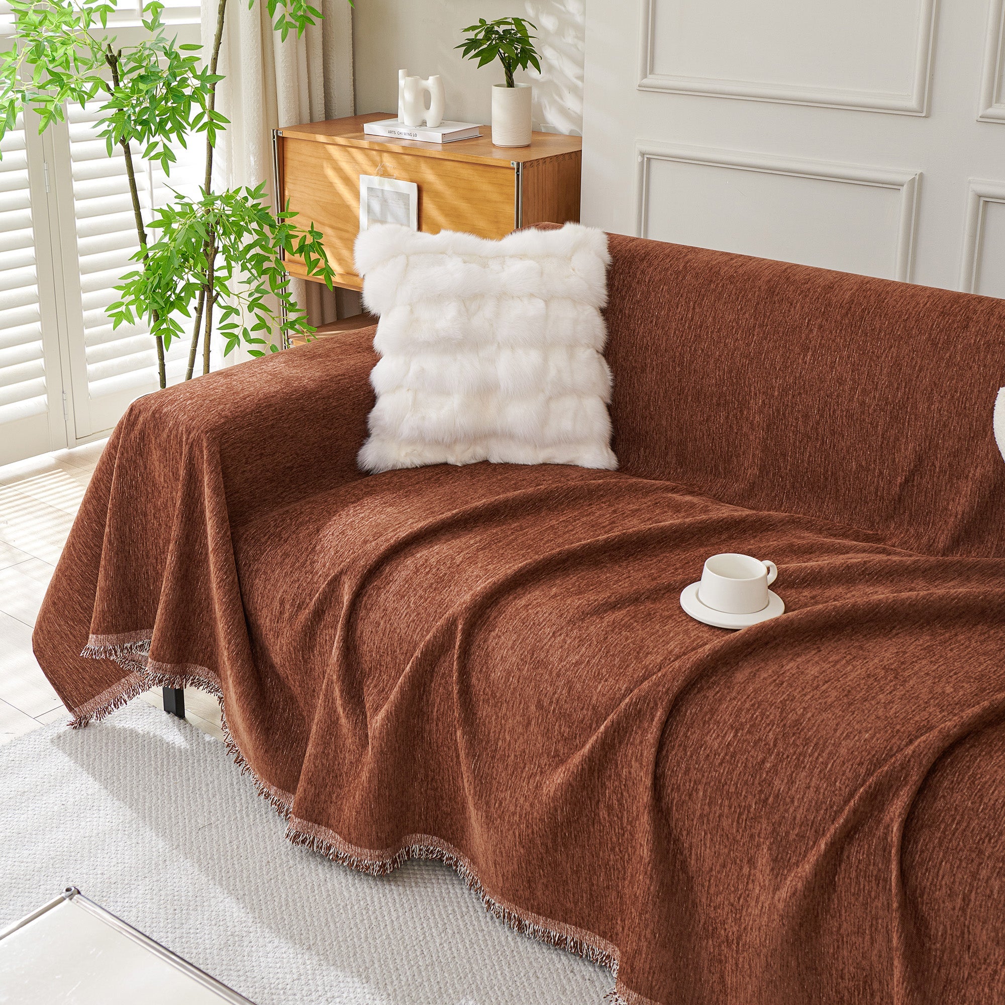 Pure Embrace Geometric Sofa Cover for Quick Modern Style