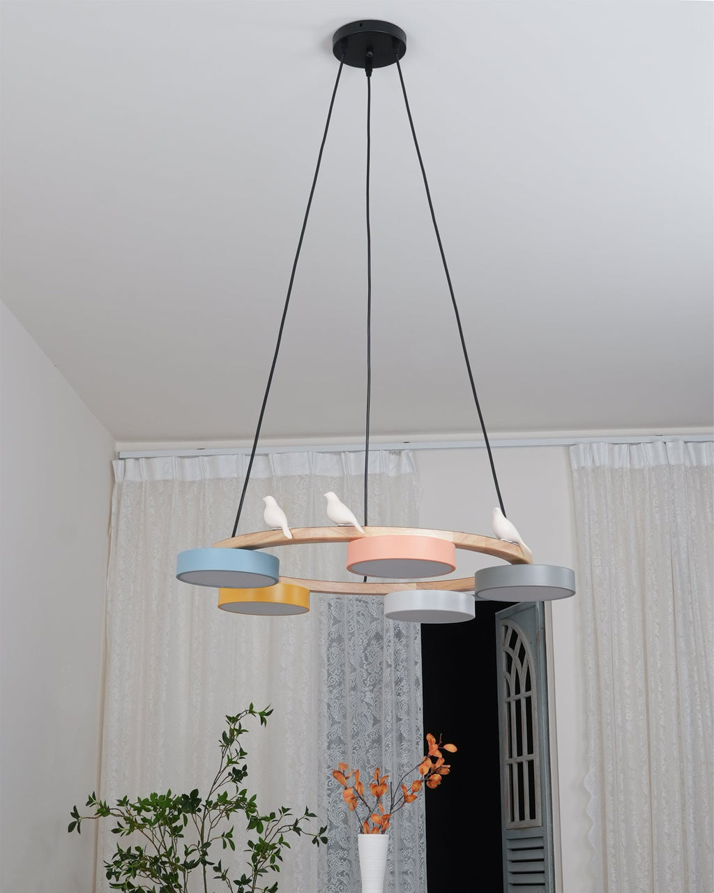 Bird Round Chandelier LED Ceiling Light