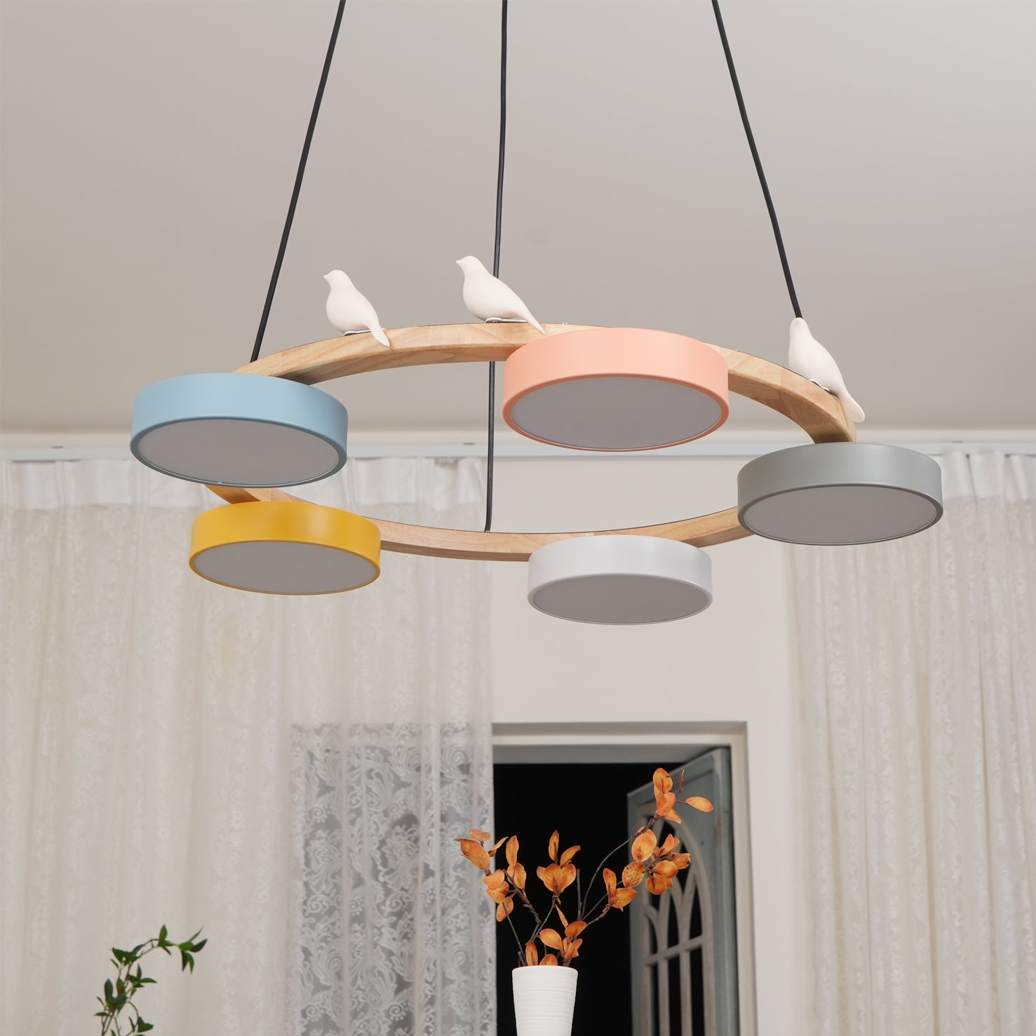 Bird Round Chandelier LED Ceiling Light