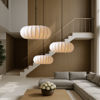Silk Pendant Light with Adjustable Height & Minimalist Design | Elegant Kitchen Pendant Lighting for Cozy Dining Atmosphere