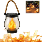 Solar Lanterns | Outdoor Solar Lantern with Realistic LED Flame | Weatherproof Design for Cozy Garden Ambiance