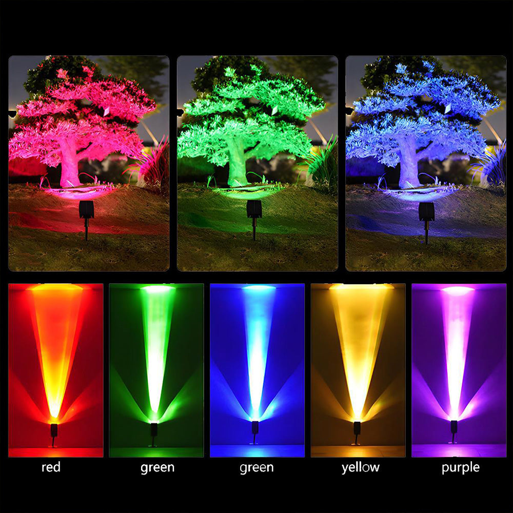 Solar Lights Outdoor | Adjustable Zoom Beam LED Light | Waterproof Landscape Lighting for Year-Round Ambience