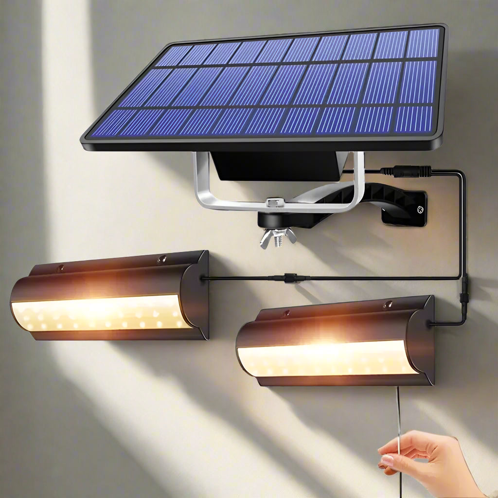 Solar Shed Pendant Light | Eco-Friendly LED with Pull Wire Switch | Versatile Illumination for Indoor and Outdoor Spaces