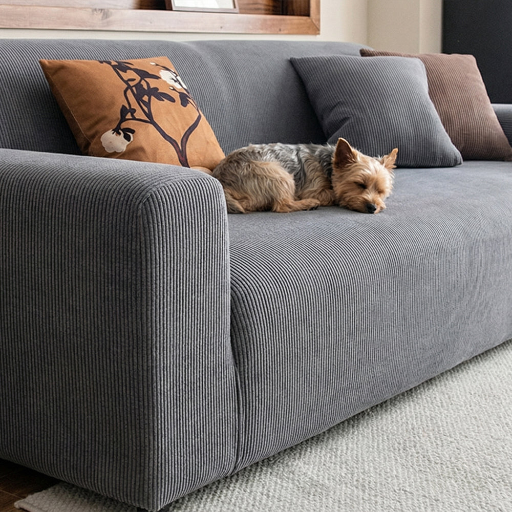 Stretch Corduroy Full Coverage Sofa Slipcover for Everyday Use