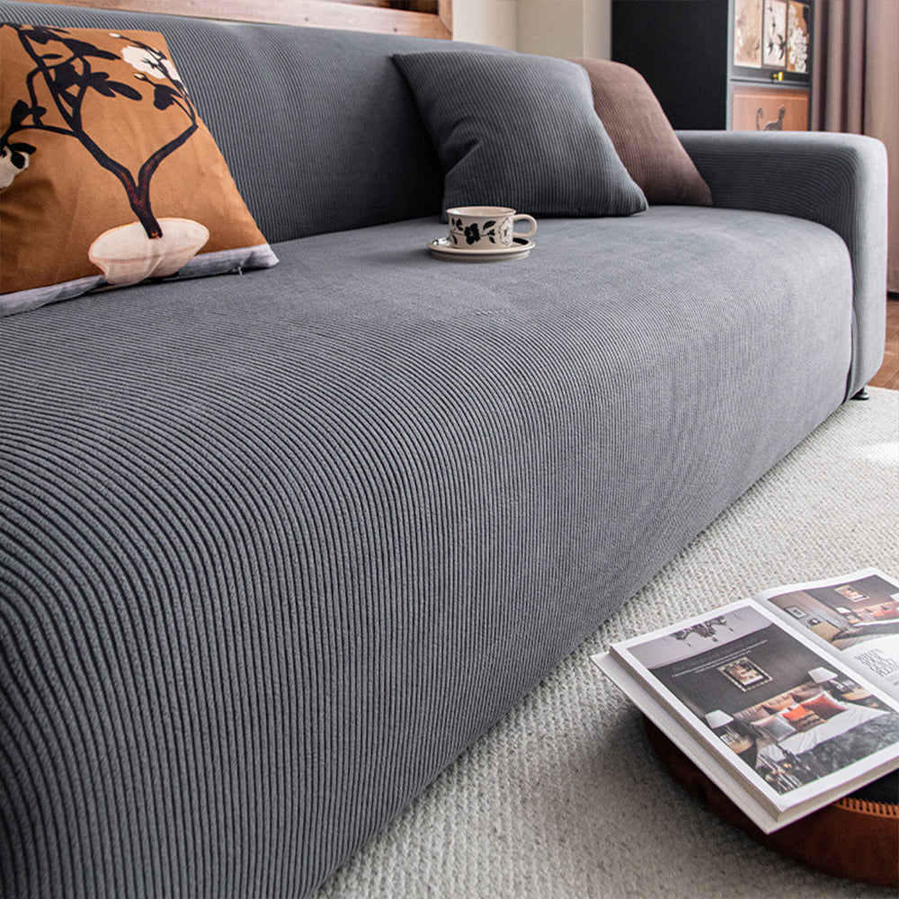 Stretch Corduroy Full Coverage Sofa Slipcover for Everyday Use