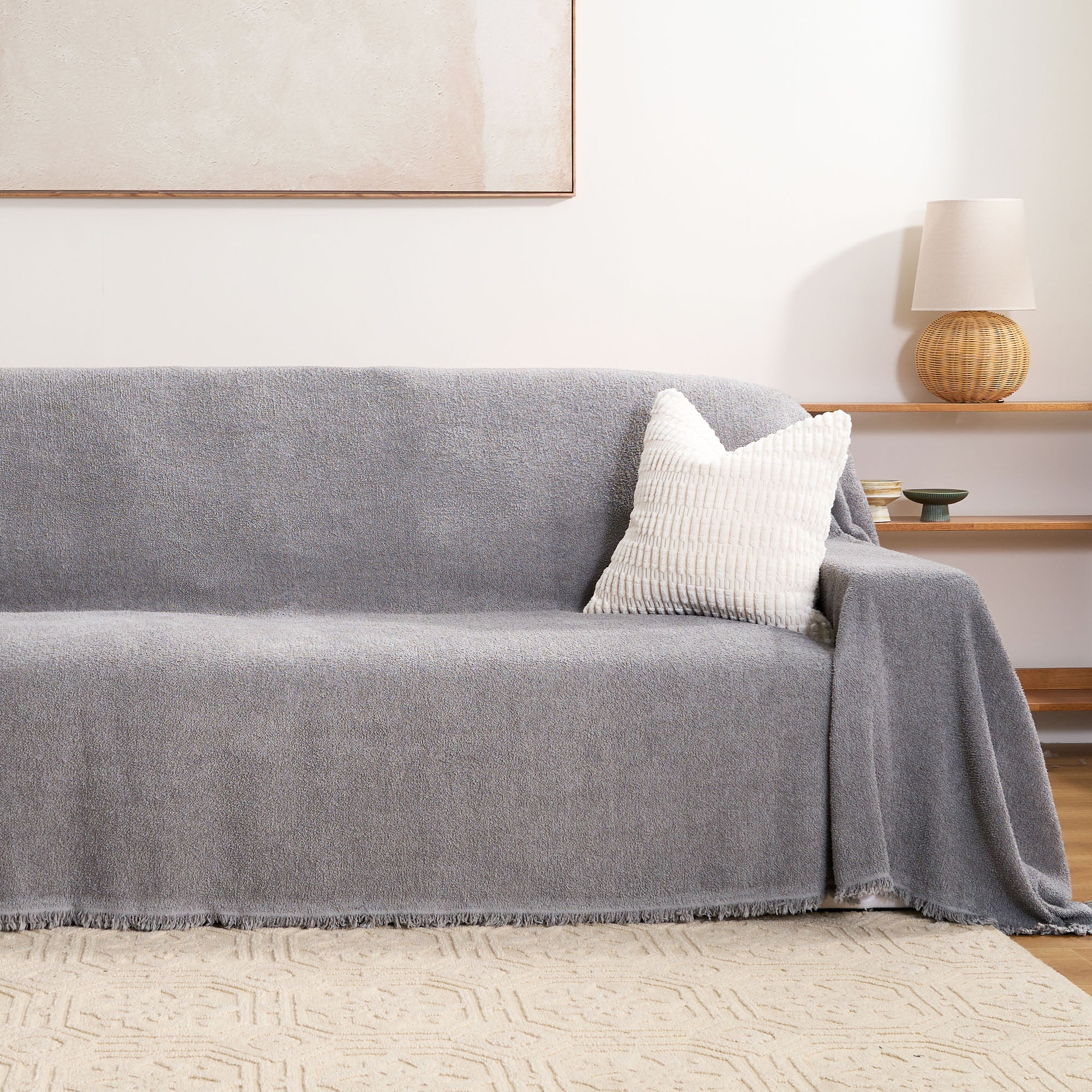 Soft Plush Waterproof Sofa Cover for Pet Friendly Protection