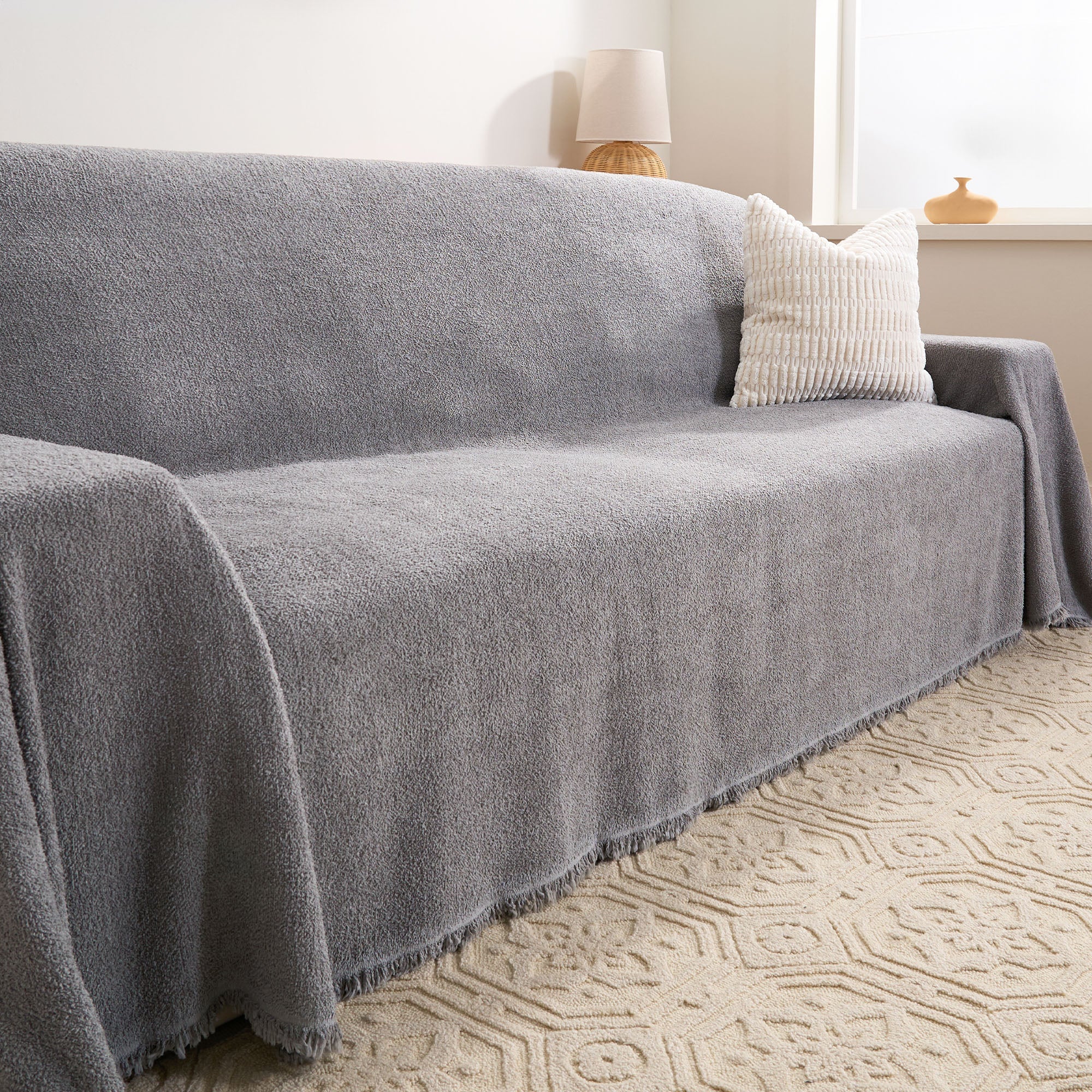 Soft Plush Waterproof Sofa Cover for Pet Friendly Protection