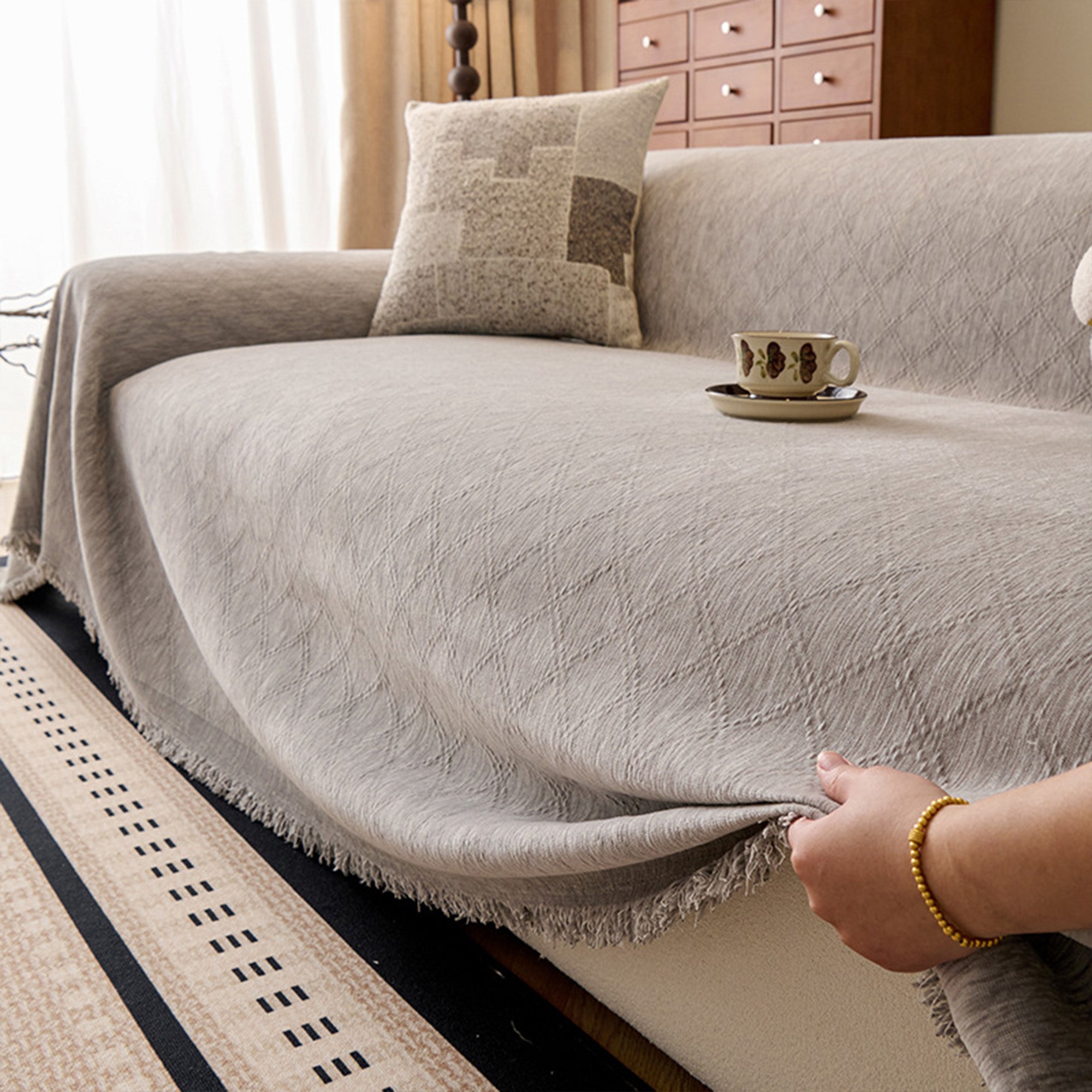 Thickened Chenille Anti Scratch Washable Sofa Cover