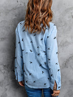 Stylish Mens Shirt with Printed Design & Functional Button Closure for Versatile Wear