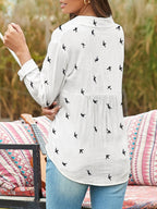 Stylish Mens Shirt with Printed Design & Functional Button Closure for Versatile Wear