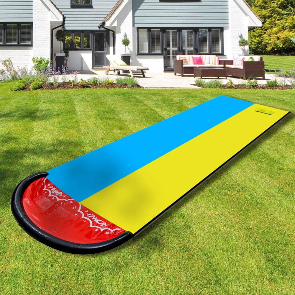Summer Splash | Inflatable Water Slide with Soft Landing Pad | Durable PVC Design for Safe Backyard Fun