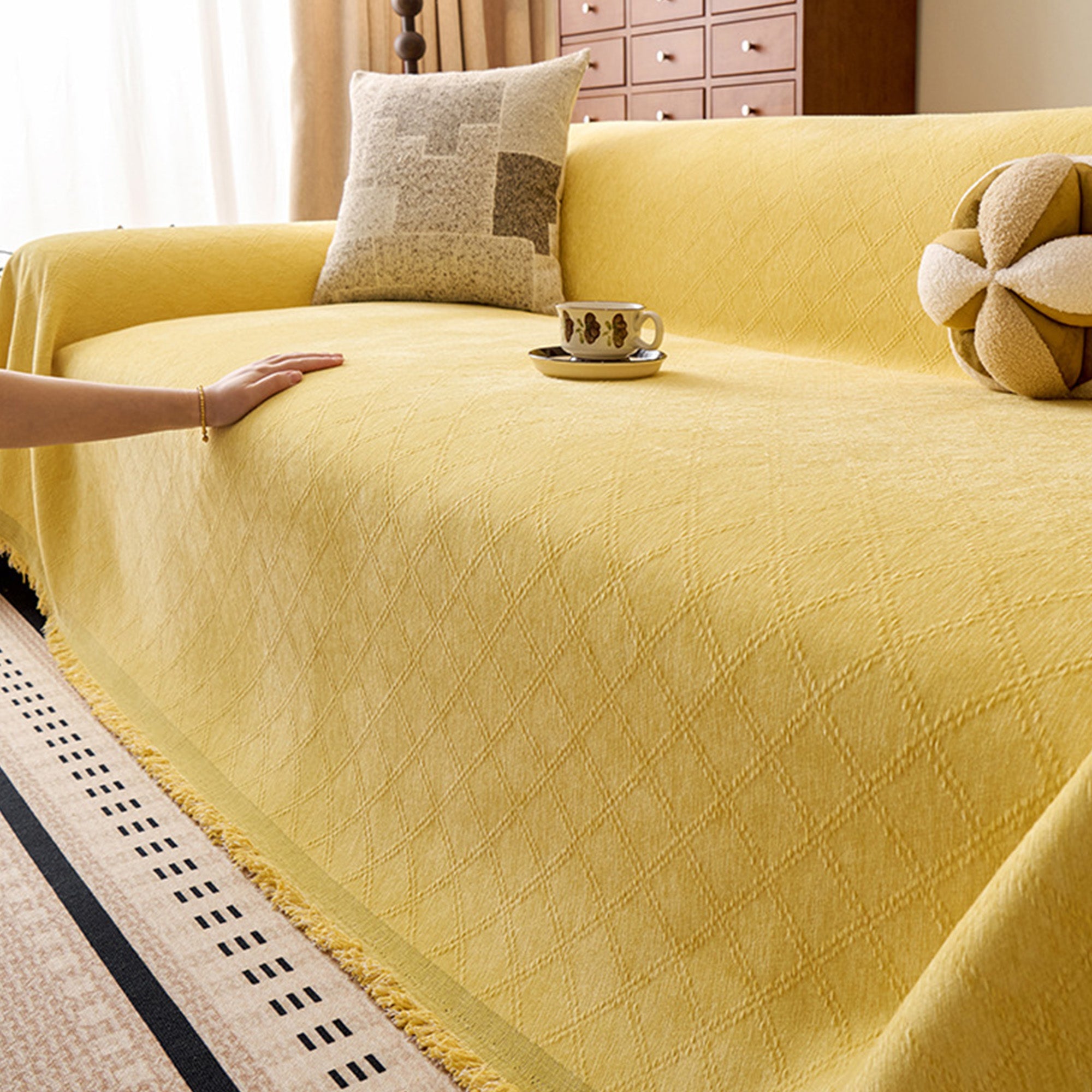 Thickened Chenille Anti Scratch Washable Sofa Cover