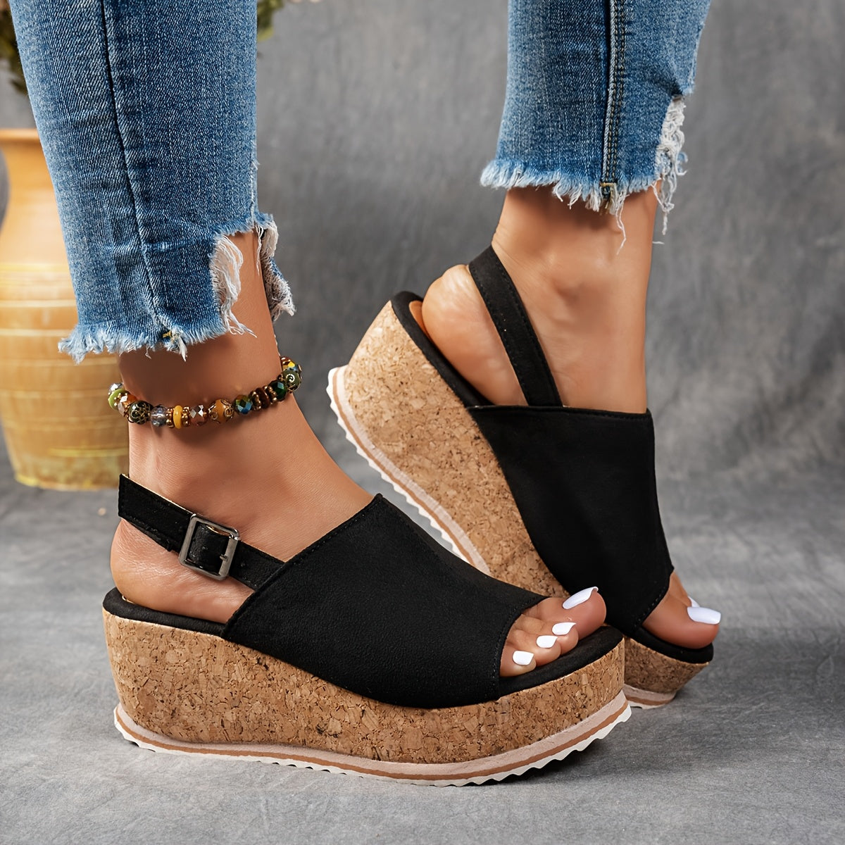 Terra | Women's Platform Sandals with Adjustable Buckle for All-Day Comfort