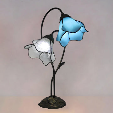 Tiffany-Style Table Lamp with Vintage Resin Base for Elegant Ambiance