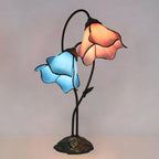 Tiffany-Style Table Lamp with Vintage Resin Base for Elegant Ambiance
