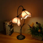 Tiffany-Style Table Lamp with Vintage Resin Base for Elegant Ambiance