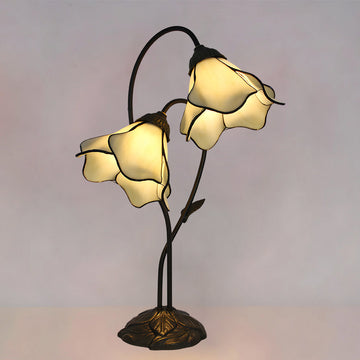 Tiffany-Style Table Lamp with Vintage Resin Base for Elegant Ambiance