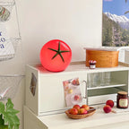 Tomato Glass Table Lamp | Integrated LED for Cozy Ambient Lighting | Compact Nightstand Lamp