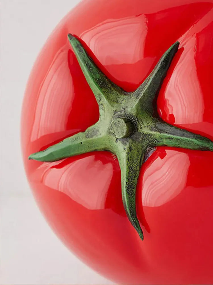 Tomato Glass Table Lamp | Integrated LED for Cozy Ambient Lighting | Compact Nightstand Lamp