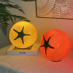 Tomato Glass Table Lamp | Integrated LED for Cozy Ambient Lighting | Compact Nightstand Lamp