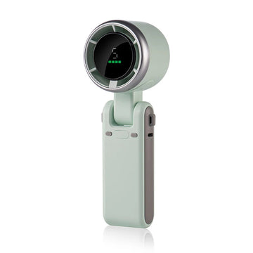 Turbo Fan | Foldable Handheld Fan with 5 Speed Levels & LCD Display | Portable Hand Fan for Travel and Office Cooling