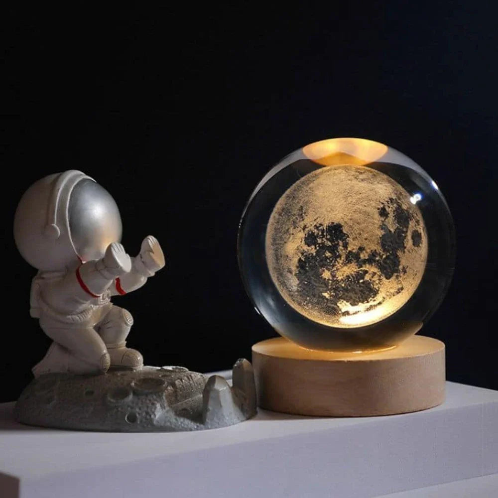 Luminous Crystal Ball LED Night Light USB Lamp