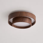 Walnut Ceiling Lamp Modern LED Flush Mount Light