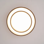 Walnut Ceiling Lamp Modern LED Flush Mount Light
