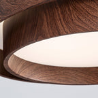 Walnut Ceiling Lamp Modern LED Flush Mount Light