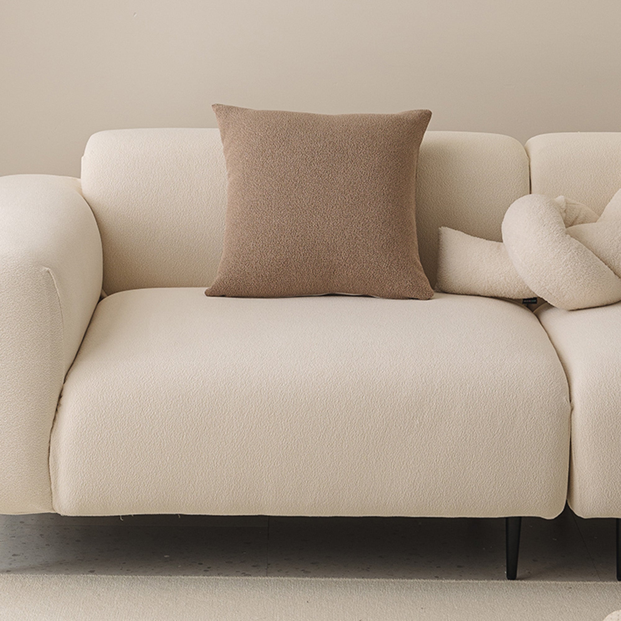 CloudNest Boucle Stretch Sofa Cover for Soft Full Room Protection