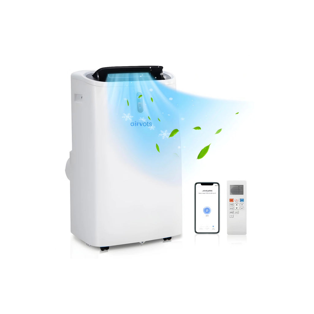 Smart WiFi portable air conditioner with 14000 BTU heating and cooling
