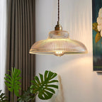 Vintage Green Glass Pendant Light with Dimmable Warm Glow | Elegant Hanging Fixture for Cozy Spaces