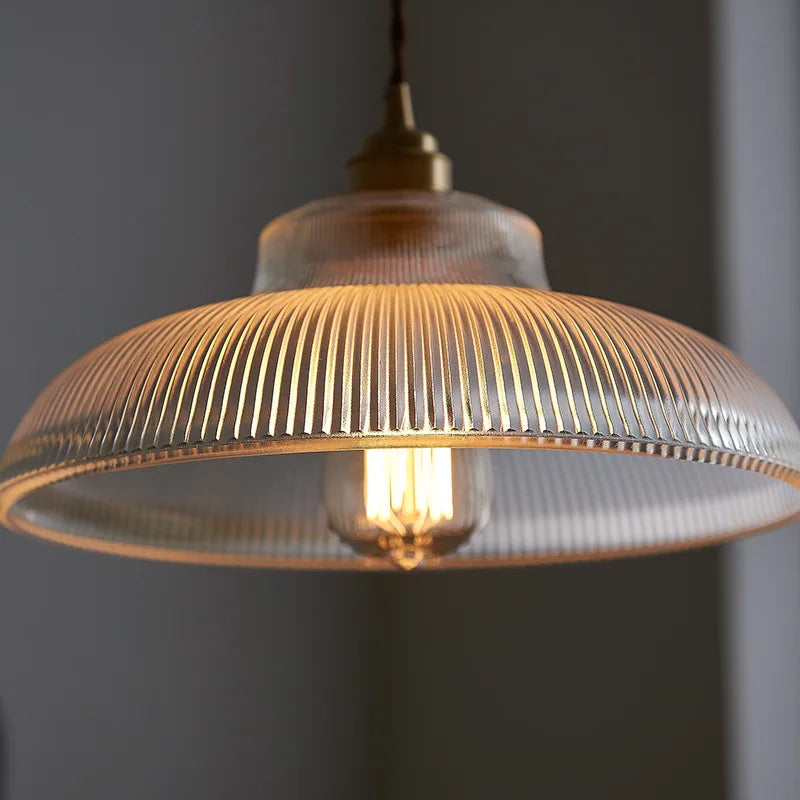 Vintage Green Glass Pendant Light with Dimmable Warm Glow | Elegant Hanging Fixture for Cozy Spaces
