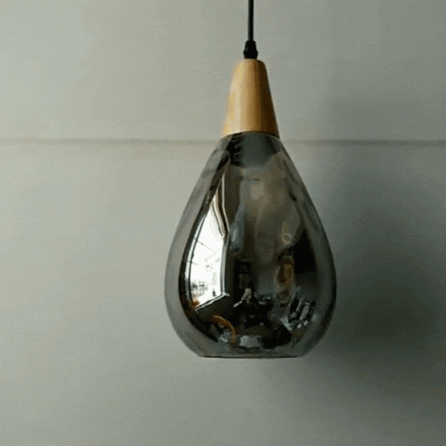 Vintage Teardrop Pendant Light | Adjustable Glass Shade for Elegant Kitchen Lighting
