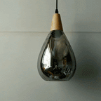 Vintage Teardrop Pendant Light | Adjustable Glass Shade for Elegant Kitchen Lighting