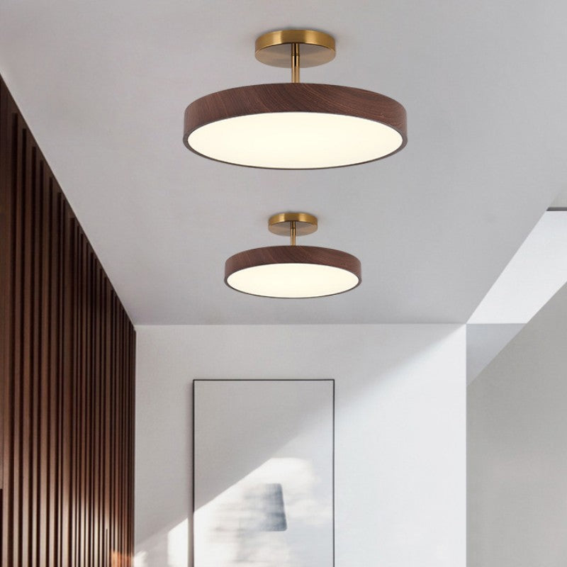 Wabi-Sabi Collection | Flush Mount Ceiling Light with Wood Grain Finish | Elegant Minimalist Design for Modern Spaces