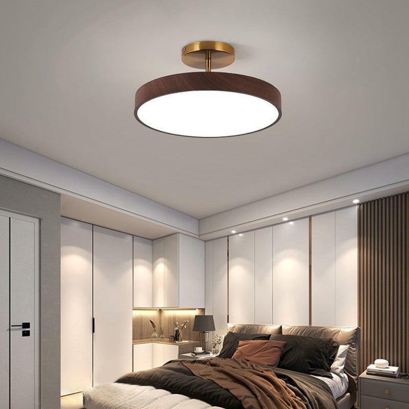 Wabi-Sabi Collection | Flush Mount Ceiling Light with Wood Grain Finish | Elegant Minimalist Design for Modern Spaces