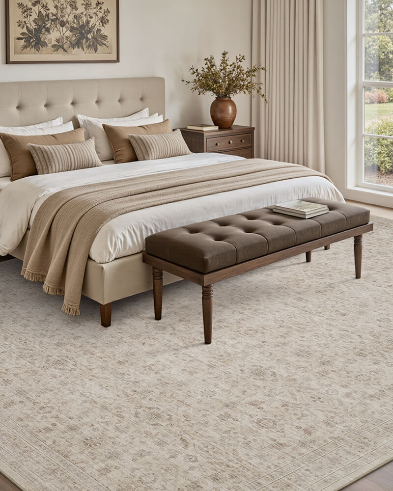 Washable Area Rugs | Cozy Non-Slip Rug with Waterproof Material | Safe & Easy to Clean for Kids and Pets