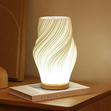 Wavecrest | Dimmable LED Lamp with Unique Wave Design | Elegant Light Fixture for Modern Home Decor