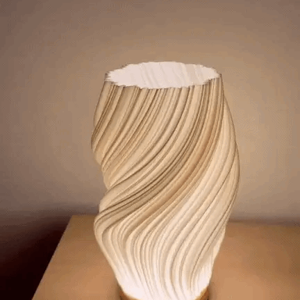 Wavecrest | Dimmable LED Lamp with Unique Wave Design | Elegant Light Fixture for Modern Home Decor