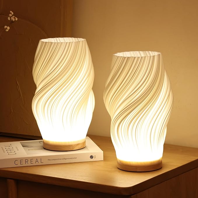 Wavecrest | Dimmable LED Lamp with Unique Wave Design | Elegant Light Fixture for Modern Home Decor