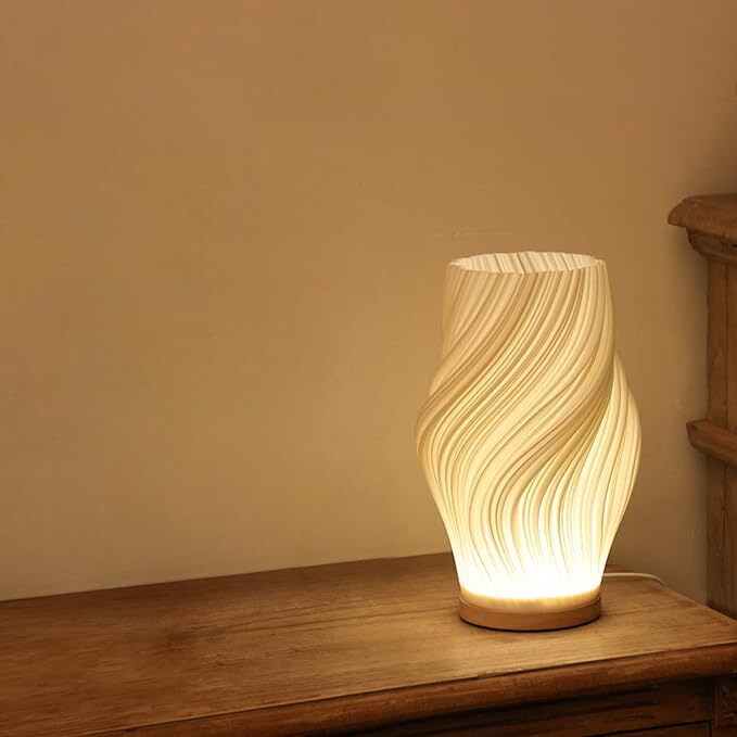 Wavecrest | Dimmable LED Lamp with Unique Wave Design | Elegant Light Fixture for Modern Home Decor