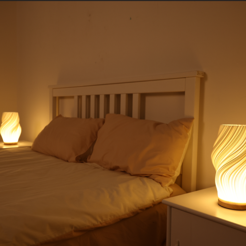 Wavecrest | Dimmable LED Lamp with Unique Wave Design | Elegant Light Fixture for Modern Home Decor
