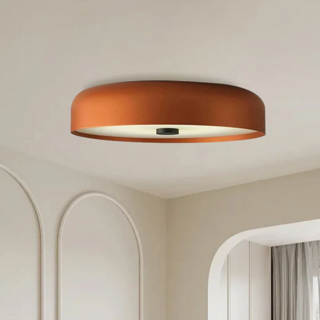 Wool Retro Ceiling Lamp | Flush Mount Ceiling Light with Dimmable LED | Nordic Minimalist Design for Cozy Interiors