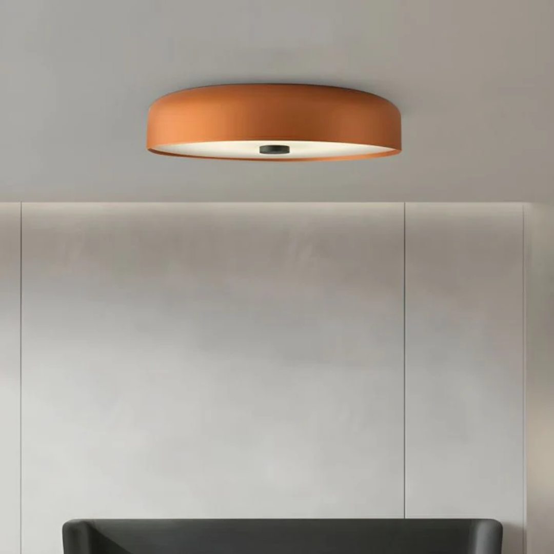 Wool Retro Ceiling Lamp | Flush Mount Ceiling Light with Dimmable LED | Nordic Minimalist Design for Cozy Interiors