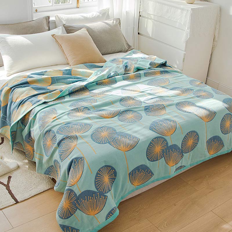Reversible Dandelion Cotton Quilt for Bed and Sofa Use